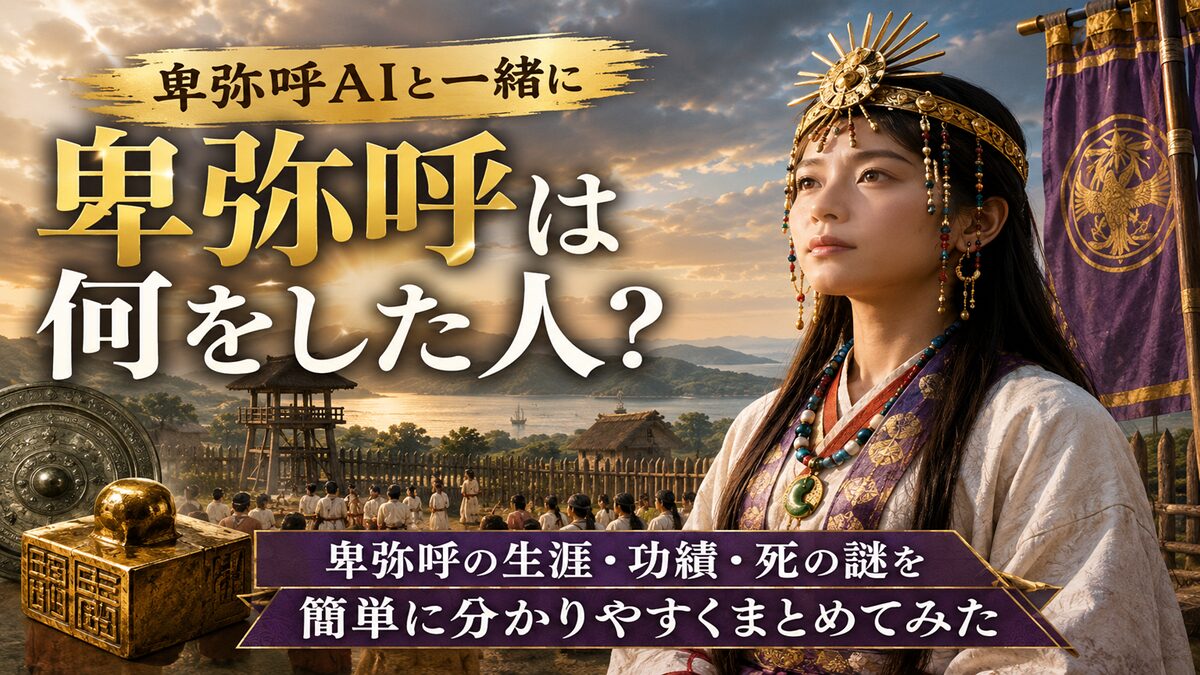 卑弥呼は何をした人？卑弥呼AIと一緒に簡単に分かりやすくまとめてみた