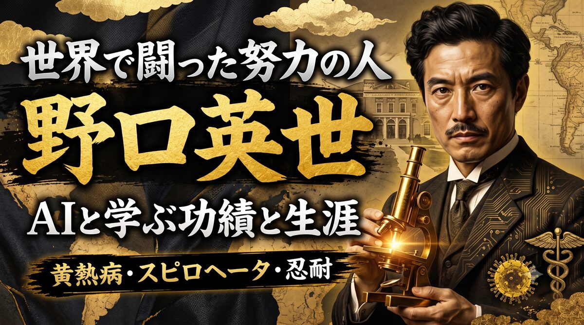 野口英世は何をした人？英世AIと一緒に簡単に分かりやすくまとめてみた