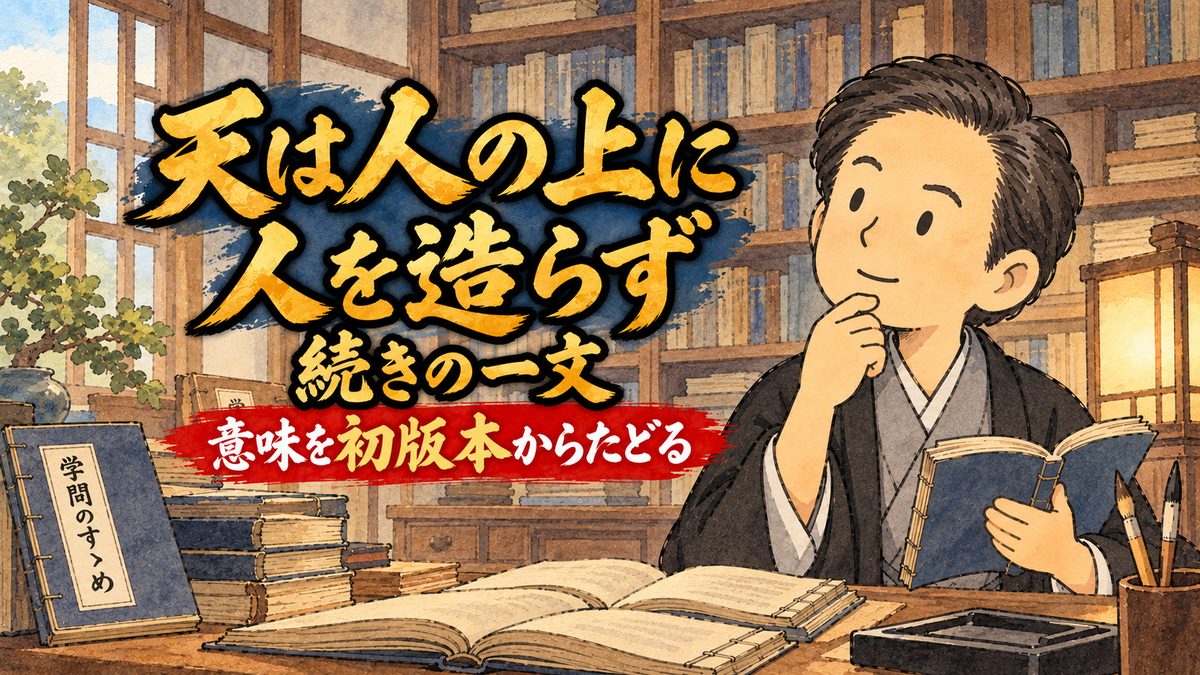 天は人の上に人を造らず｜続きの一文と意味を諭吉AIと初版本からたどる