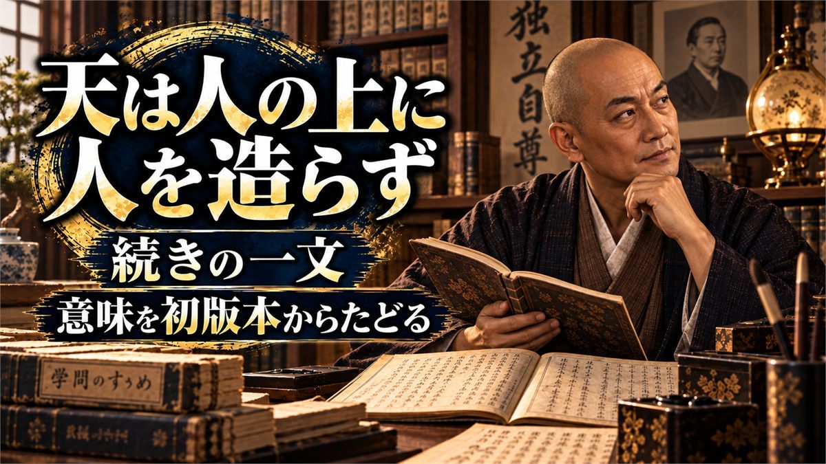 天は人の上に人を造らず｜続きの一文と意味を初版本からたどる記事のアイキャッチ