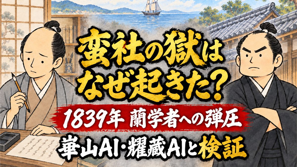 蛮社の獄をわかりやすく！なぜ起きたのかを崋山AI・耀蔵AIと検証