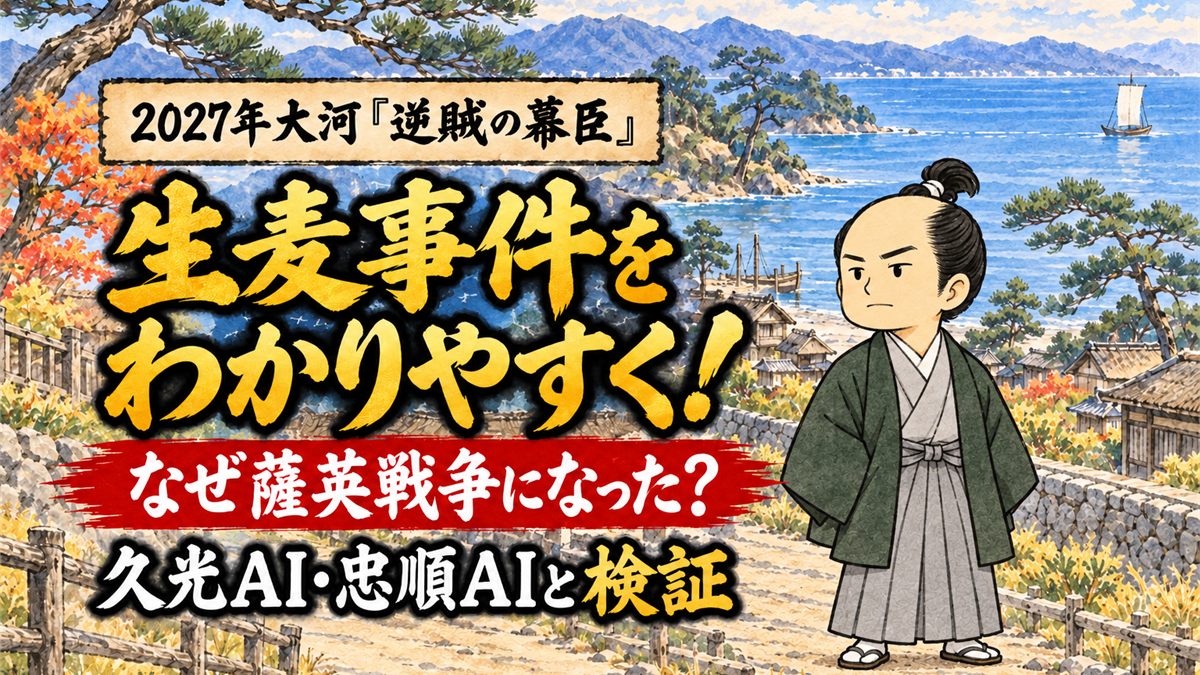生麦事件をわかりやすく！なぜ起きて薩英戦争になったのかを久光AI・忠順AIと検証